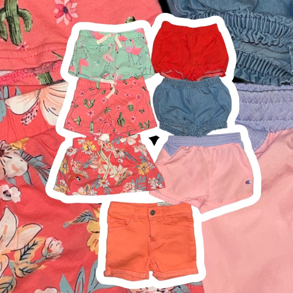Bundle of 7x shorts various 6-9 months